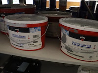 Partij verf bestaande uit o.a. keim soldalan sol-silicaat buitenmuurverf me, soldalan-verdunning, sigma mortar 2k ep base + hardner, toupret murex & sikkens wapex 529 multicolour vlokken - afbeelding 10 van  20