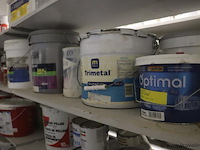 Partij verf bestaande uit o.a. keim soldalan sol-silicaat buitenmuurverf me, soldalan-verdunning, sigma mortar 2k ep base + hardner, toupret murex & sikkens wapex 529 multicolour vlokken - afbeelding 19 van  20