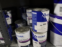 Partij verf bestaande uit o.a. ppg façade topcoat gevelverf matt, sikkens alphatex sf, primer, diepgrond, perfax wandlijm, wijzonol gevelcoat & caparo muresko buitenmuurverf - afbeelding 4 van  16