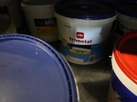 Partij verf bestaande uit o.a. ppg façade topcoat gevelverf matt, sikkens alphatex sf, primer, diepgrond, perfax wandlijm, wijzonol gevelcoat & caparo muresko buitenmuurverf - afbeelding 8 van  16