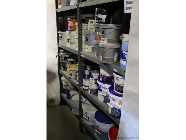 Partij verf bestaande uit o.a. ppg façade topcoat gevelverf matt, sikkens alphatex sf, primer, diepgrond, perfax wandlijm, wijzonol gevelcoat & caparo muresko buitenmuurverf - afbeelding 1 van  16