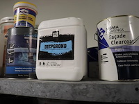 Partij verf bestaande uit o.a. ppg façade topcoat gevelverf matt, sikkens alphatex sf, primer, diepgrond, perfax wandlijm, wijzonol gevelcoat & caparo muresko buitenmuurverf - afbeelding 11 van  16