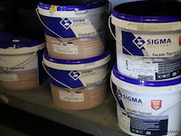 Partij verf bestaande uit o.a. ppg sigmatex binnenmuurverf superlatex, murfill renovatie verf, sigma zinccoat, global paint spacfinish & sikkens alpatex sf matte muurverf - afbeelding 7 van  10