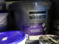 Partij verf bestaande uit o.a. ppg sigmatex binnenmuurverf superlatex, murfill renovatie verf, sigma zinccoat, global paint spacfinish & sikkens alpatex sf matte muurverf - afbeelding 10 van  10