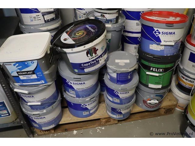 Partij verf bestaande uit o.a. sigma facade topcoat matt, stigmatex superlatex matt & sigmatin dgl - afbeelding 4 van  11
