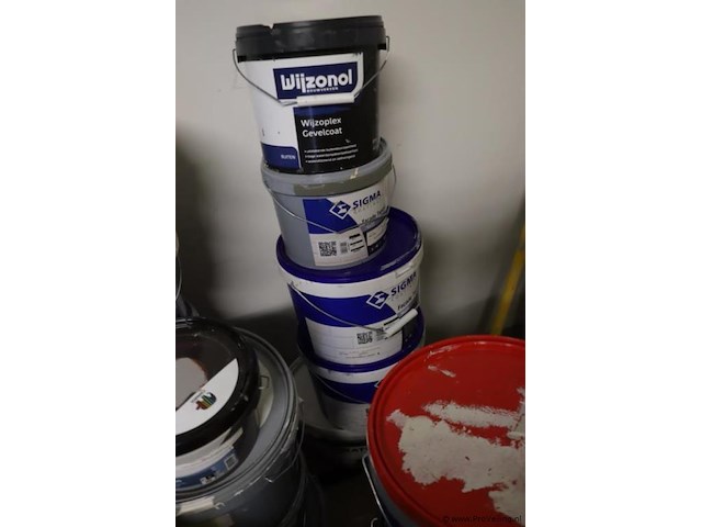 Partij verf bestaande uit o.a. sigma facade topcoat matt, stigmatex superlatex matt & sigmatin dgl - afbeelding 6 van  11
