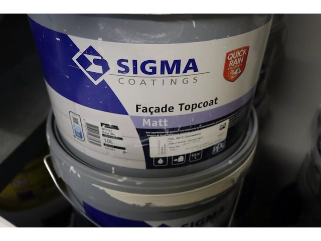 Partij verf bestaande uit o.a. sigma facade topcoat matt, stigmatex superlatex matt & sigmatin dgl - afbeelding 10 van  11