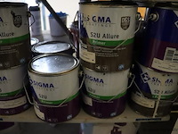 Partij verf bestaande uit o.a. sigma primer, ppg s2u grondverf allure, veveo rain guard, urethan primer 4s & sikkens rubbol primer - afbeelding 9 van  24