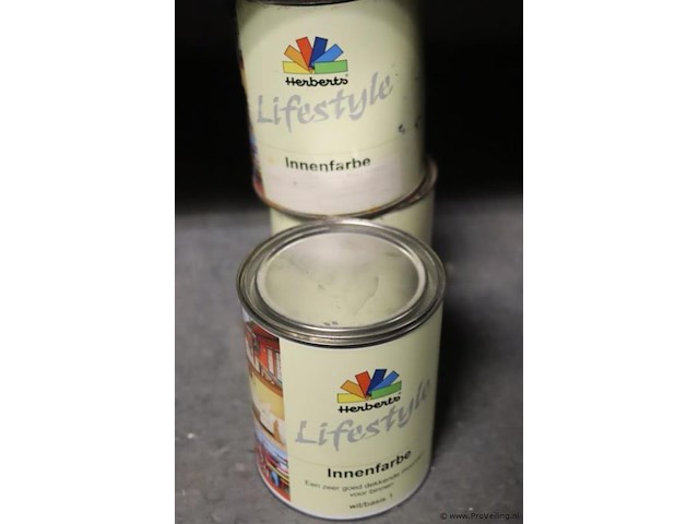 Partij verf bestaande uit o.a. sigma s2u nova grondverf, sikkens bl rezisto primer, veveo aqua titani zijdeglans, wijzonol wijzo chips-coll & global paint pu top satin - afbeelding 8 van  16