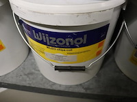 Partij verf bestaande uit o.a. sigma s2u nova grondverf, sikkens bl rezisto primer, veveo aqua titani zijdeglans, wijzonol wijzo chips-coll & global paint pu top satin - afbeelding 15 van  16