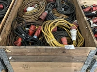Partij verlengkabels krachtstroom
