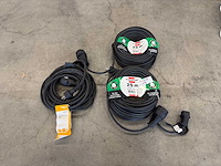 Partij verlengkabels – o.a. brennenstuhl 25 m rubberkabels (3x)