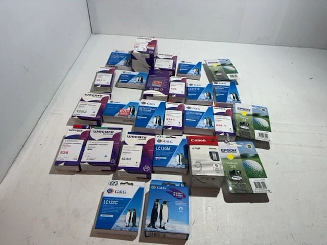 Partij verschillende cartridges voor printers, 26 stuks - afbeelding 1 van  4