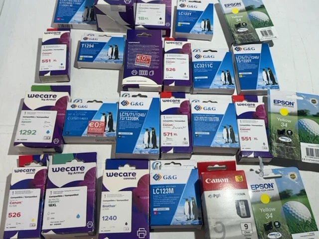 Partij verschillende cartridges voor printers, 26 stuks - afbeelding 3 van  4