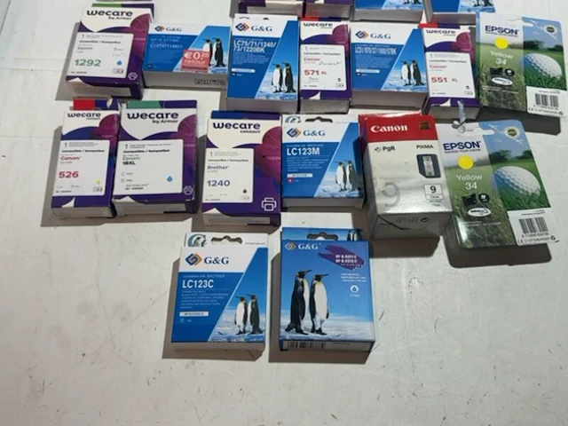 Partij verschillende cartridges voor printers, 26 stuks - afbeelding 4 van  4