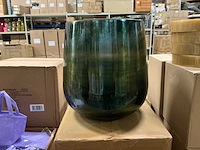Partij vintage green planter extra large h45cm (6x) - afbeelding 1 van  5