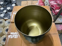 Partij vintage green planter large h30xø27cm (16x) - afbeelding 2 van  5