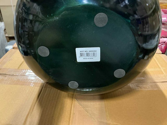 Partij vintage green planter large h30xø27cm (16x) - afbeelding 3 van  5