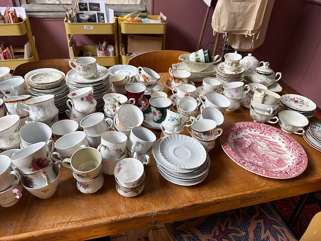 Partij vintage servies, glaswerk - afbeelding 6 van  12