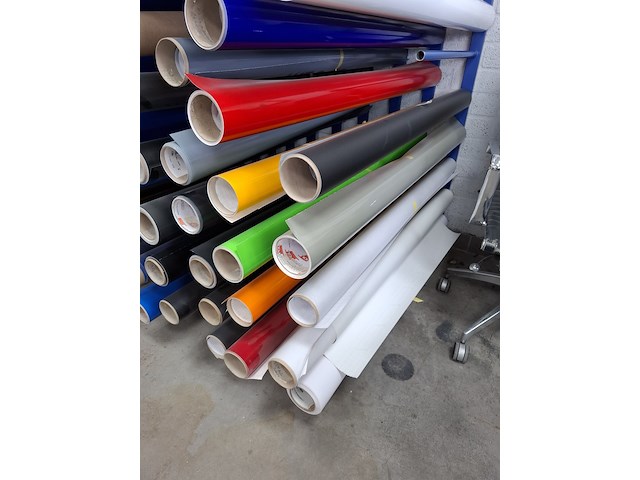 Partij vinyl- en of snijfolie o.a. orafol - afbeelding 2 van  8