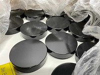 Partij violet glazen potjes met schroefdeksel en glazen pipetjes - afbeelding 8 van  9