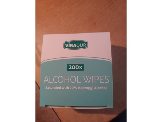 Partij viraqur alcohol doekjes/wipes 200 pcs per doosje aantal 20 doosjes. - afbeelding 2 van  7