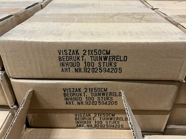 Partij viszakken 21x50cm bedrukt (19700x) - afbeelding 3 van  3