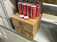 Partij viteko pvc electrical insulation tape 0.2mm x 19mm x 20m red (640x) - afbeelding 2 van  3