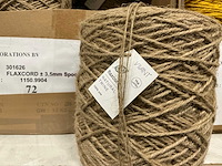 Partij vivant flaxcord +- 3,5mm spool 1kg 100% jute (50x) - afbeelding 3 van  8