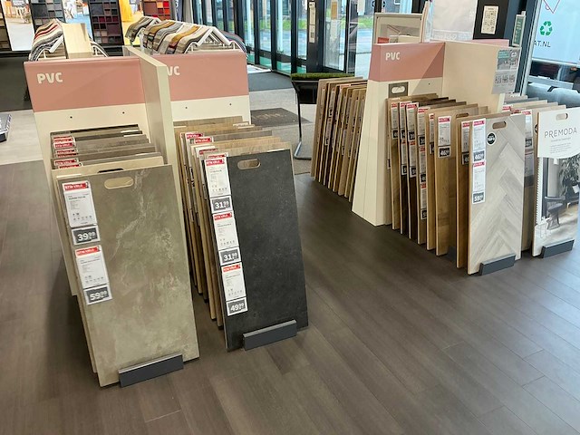 Partij vloer samples met houders pvc/laminaat/parket - afbeelding 2 van  10