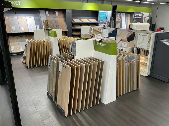 Partij vloer samples met houders pvc/laminaat/parket - afbeelding 4 van  10