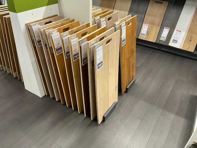 Partij vloer samples met houders pvc/laminaat/parket - afbeelding 7 van  10