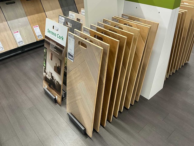 Partij vloer samples met houders pvc/laminaat/parket - afbeelding 8 van  10
