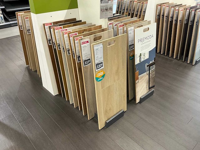 Partij vloer samples met houders pvc/laminaat/parket - afbeelding 9 van  10