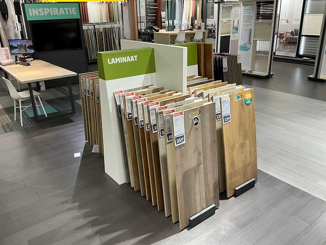 Partij vloer samples met houders pvc/laminaat/parket - afbeelding 4 van  11