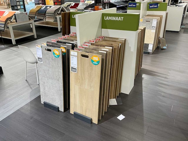 Partij vloer samples met houders pvc/laminaat/parket - afbeelding 7 van  11