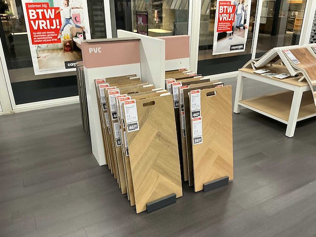 Partij vloer samples met houders pvc/laminaat/parket - afbeelding 8 van  11