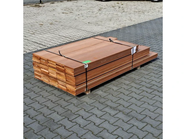 Partij vlonder/gevel planken, tropisch hardhout | 21x185 mm - afbeelding 1 van  6