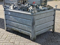 Partij voetspindels met voetstukken, layher, allround | 60 cm, in stapelbak - afbeelding 3 van  5