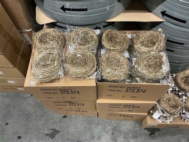 Partij vogelnestjes decoratie (86x) - afbeelding 2 van  4