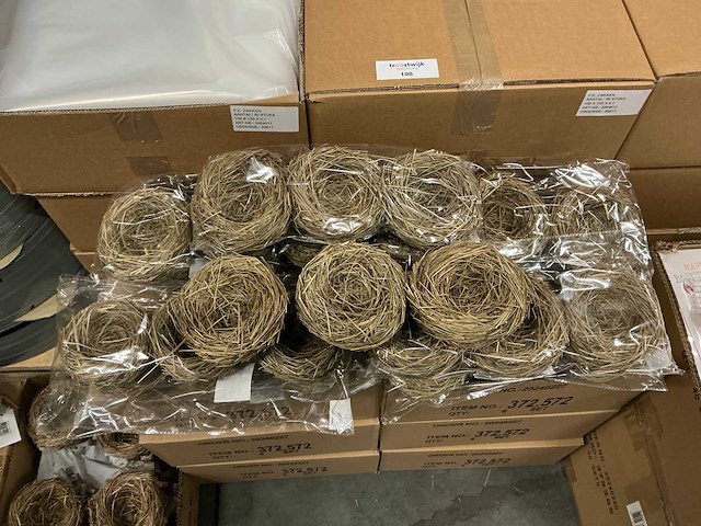 Partij vogelnestjes decoratie (86x) - afbeelding 4 van  4