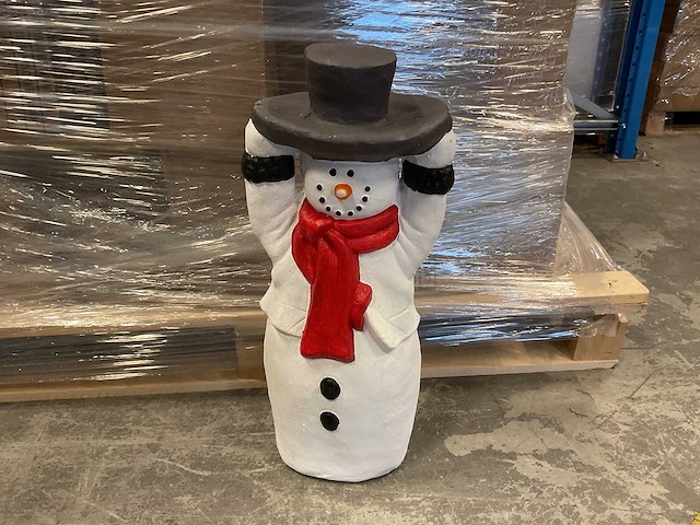 Partij vogelvoeder standaarden - sneeuwman (18x) - afbeelding 1 van  4