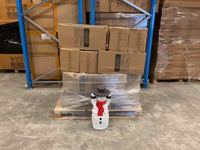 Partij vogelvoeder standaarden - sneeuwman (18x) - afbeelding 2 van  4