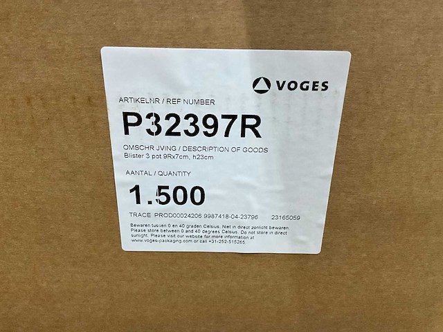Partij voges p32397r verzendverpakking - afbeelding 3 van  3