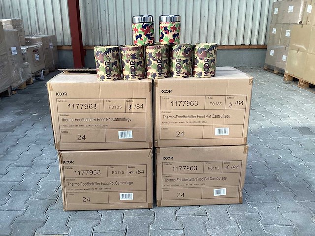 Partij voorraadpot thermo camouflage 400ml (96x) - afbeelding 2 van  4