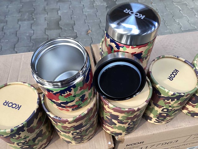 Partij voorraadpot thermo camouflage 400ml (96x) - afbeelding 4 van  4