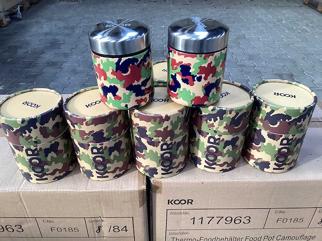 Partij voorraadpot thermo camouflage 400ml (96x) - afbeelding 3 van  4