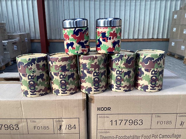 Partij voorraadpot thermo camouflage 400ml (96x) - afbeelding 1 van  4