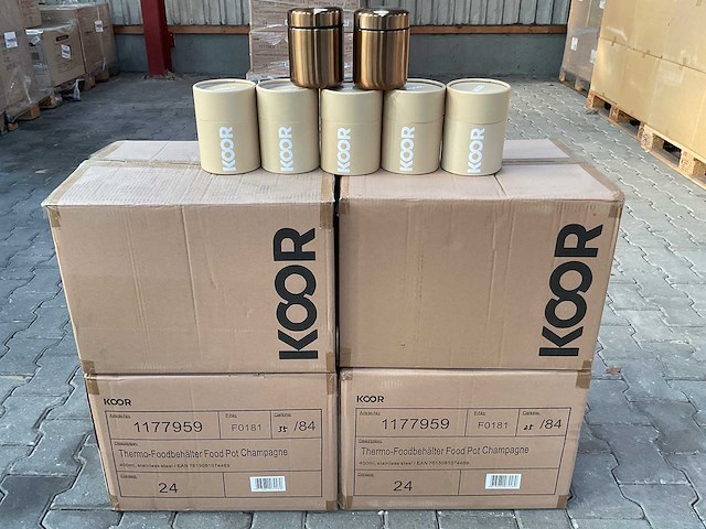 Partij voorraadpot thermo champagne 400ml (96x) - afbeelding 2 van  4