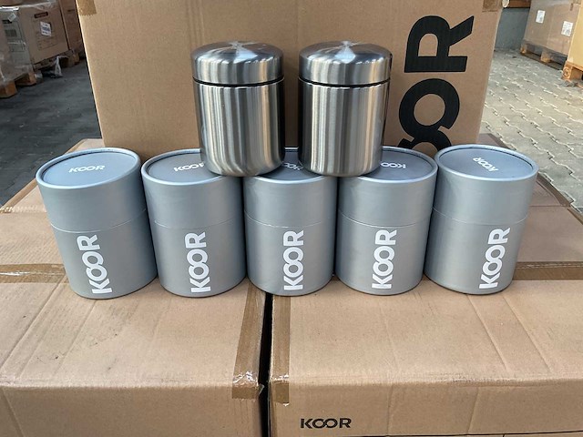 Partij voorraadpot thermo steel 400ml (96x) - afbeelding 1 van  3